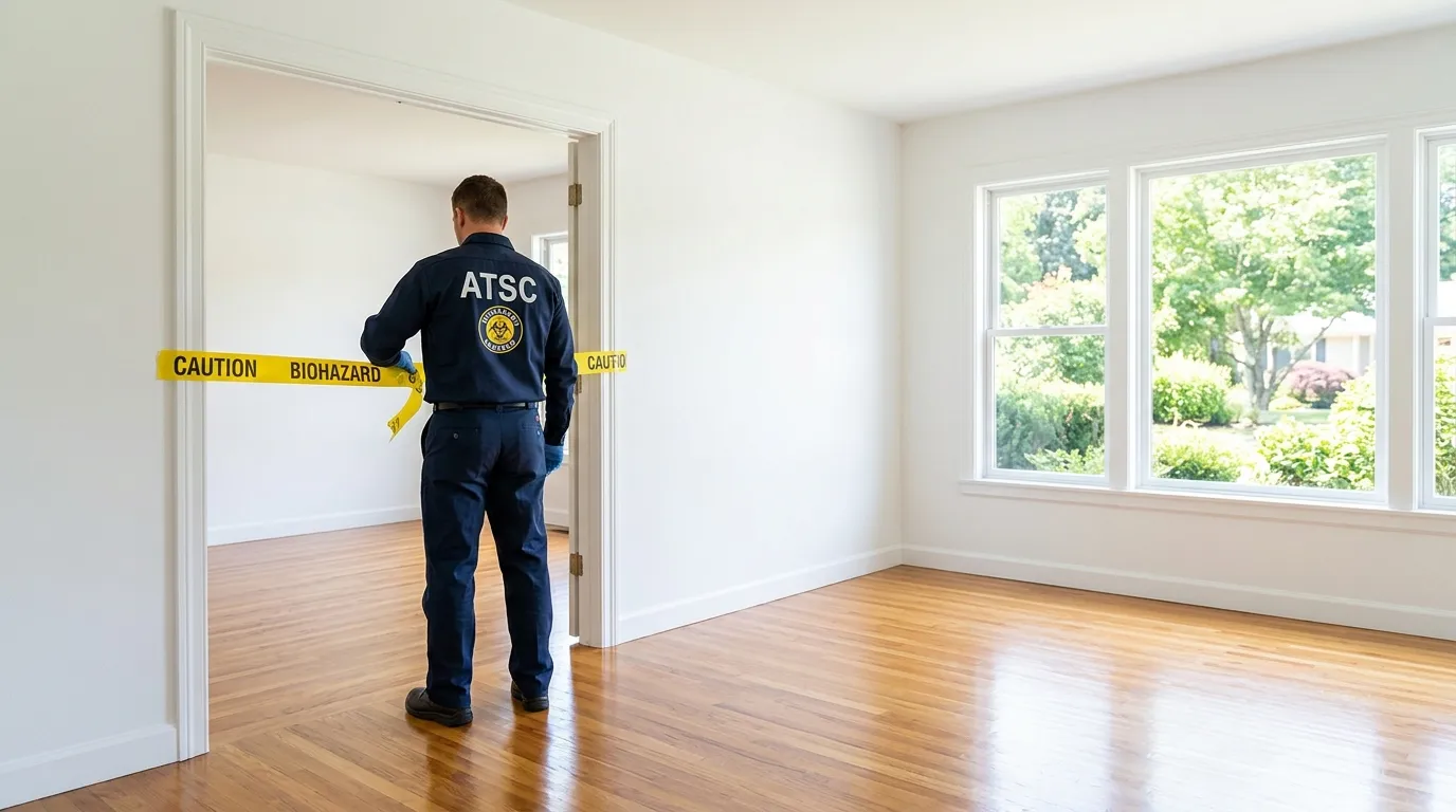 Certified biohazard cleanup crew performing Crime Scene Cleanup in Kensington